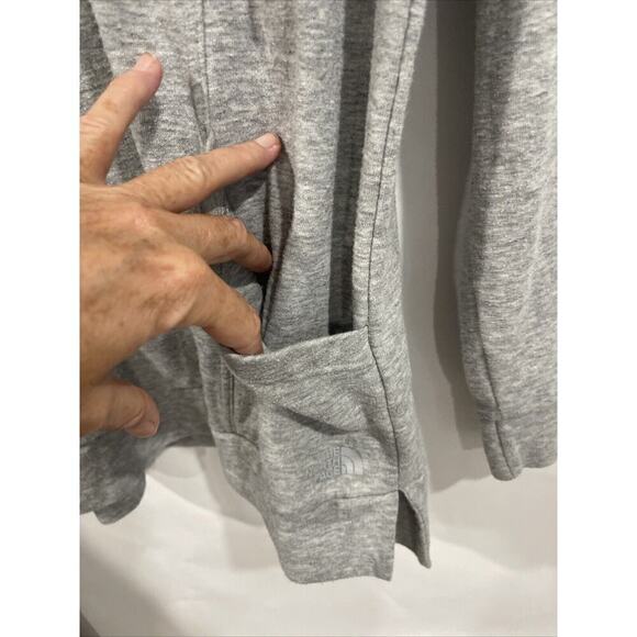 The North Face Womens Gray 1/4 Zip Patch Pocket Hoodie Pullover Med High Neck - Picture 3 of 10